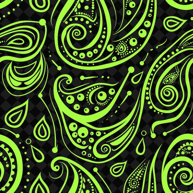 Imperial Paisley Pattern com ícone de pássaro e formas de lágrima Abstract Natural Pattern Vector Design