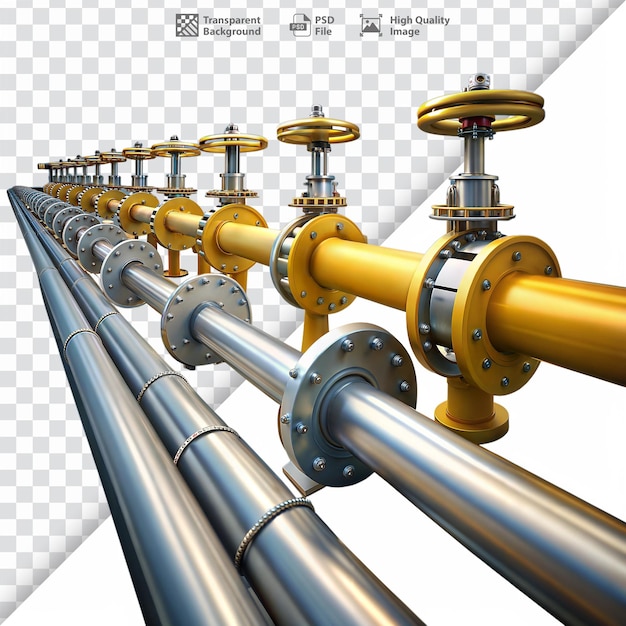 PSD industrielle rohrleitungssystem mit mehreren ventilen und messgeräten