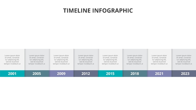 PSD infografik-timeline-präsentation banner mit 6 optionen, teile, schritte oder prozesse