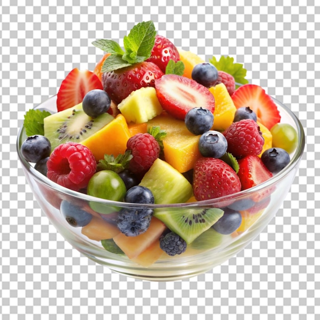 insalata di frutta sfondo trasparente