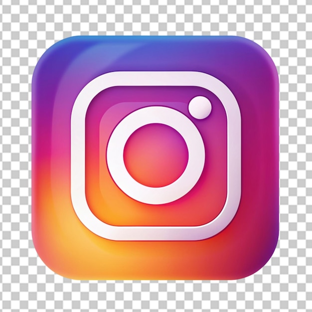 Instagram-Ikonen für soziale Medien 3D