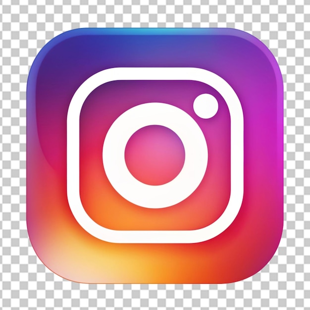 Instagram-Ikonen für soziale Medien 3D