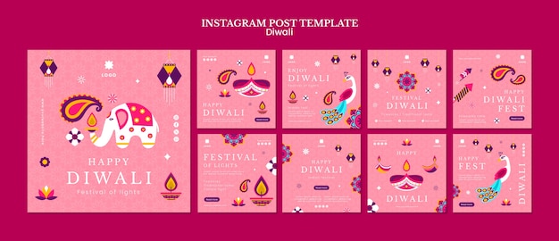 Instagram-Posts zur Diwali-Feier