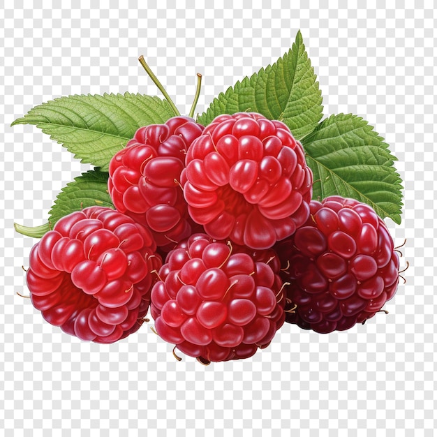 PSD isoler le style raspberry png avec un fond blanc ia génératif de dessins animés