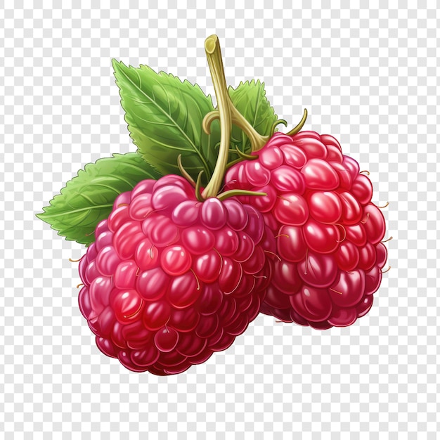 PSD isoler le style raspberry png avec un fond blanc illustration générative ia