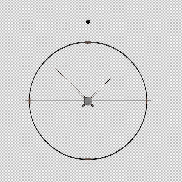 PSD isometrische wanduhr 3d übertragen