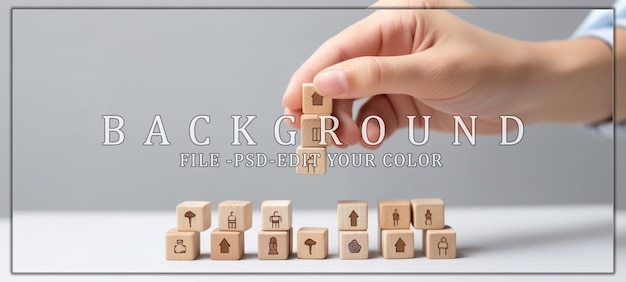 PSD jeux de puzzle ou d'arrangement de petits blocs