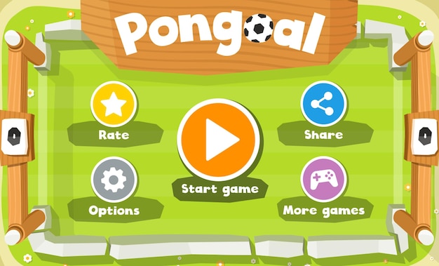 PSD jogo de futebol pongoal ui