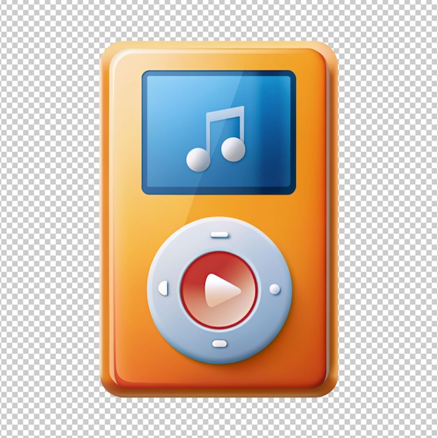 PSD joueur mp3 3d sur fond transparent