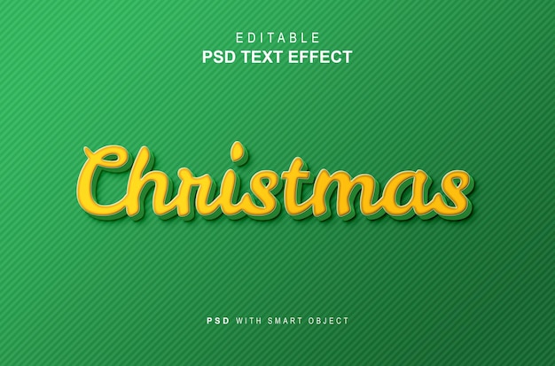 Joyeux Noël effet de texte 3d