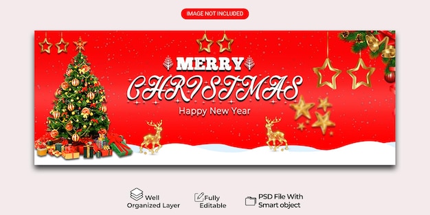 PSD joyeux noël facebook cover