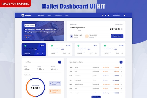 Kit d'interface utilisateur de gestion de portefeuille Wallet