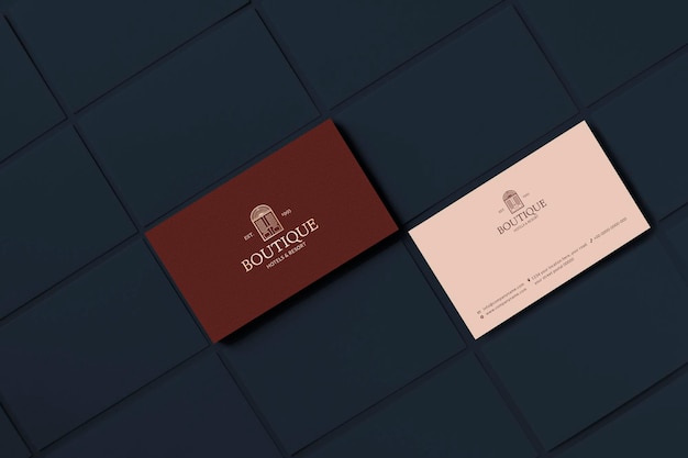 Klassisches Visitenkartenmodell PSD Corporate Identity Design