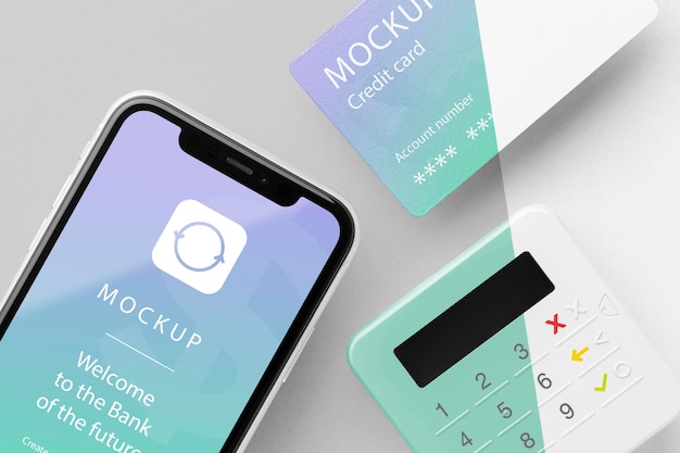 Komposition mit Smart Payment App Mock-up