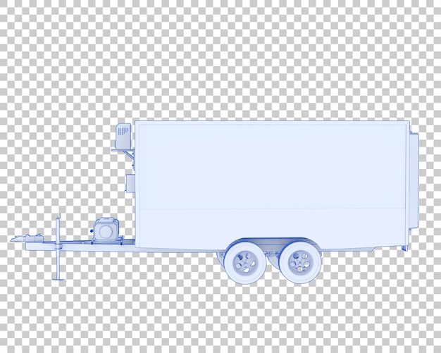 PSD kühlanhänger auf transparentem hintergrund 3d-darstellung