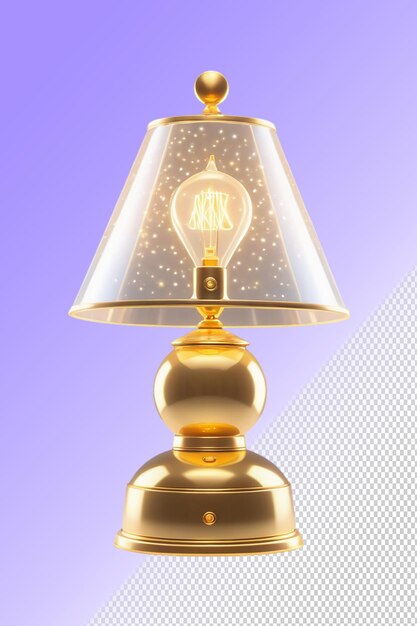 PSD la lampe d'illustration psd 3d isolée sur un fond transparent