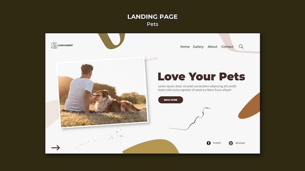 Landingpage für Haustiere und Besitzer