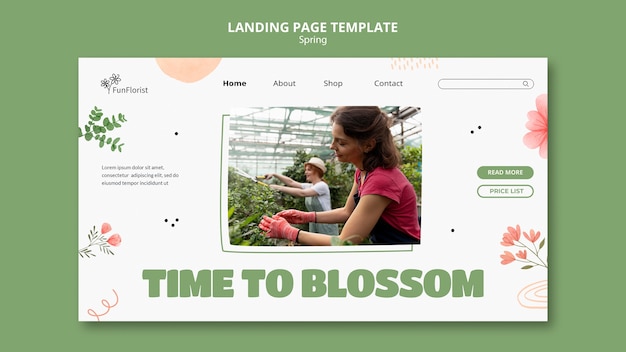 Landingpage-Vorlage für die Frühlingssaison