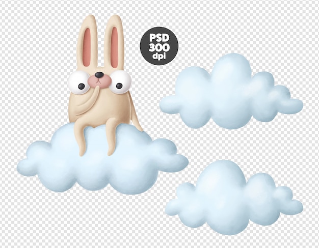 Lapin sur le nuage