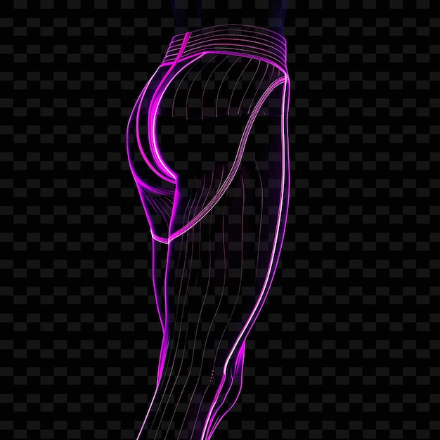 PSD leggings à taille haute fabriqués avec un mélange de nylon brillant png vêtements de mode au néon uniques