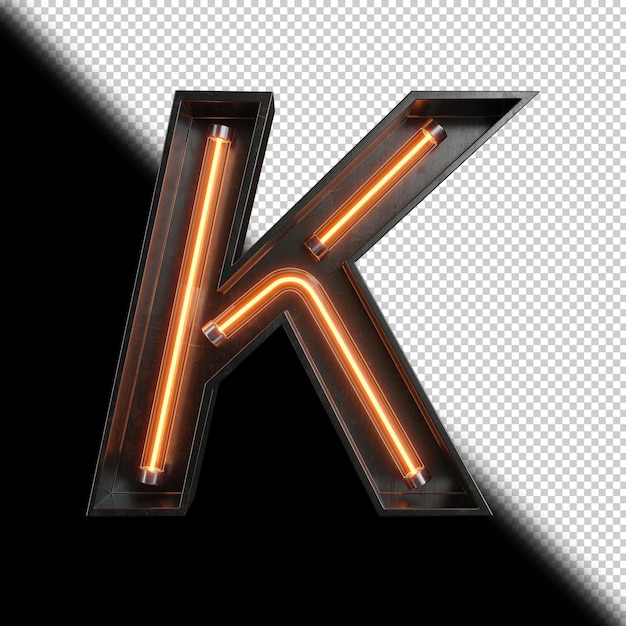 Lettera di luce al neon K