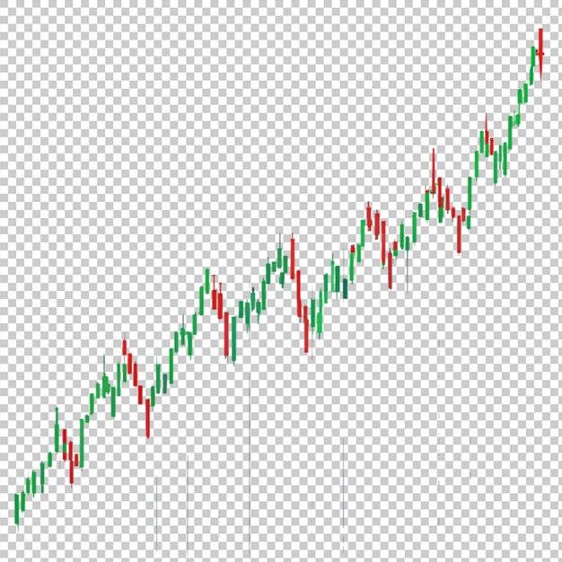 PSD linha gráfica do mercado de ações