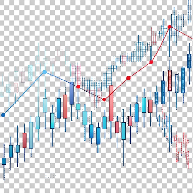 PSD linha gráfica do mercado de ações