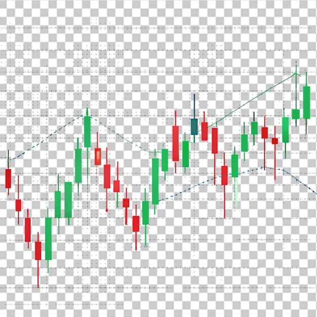 PSD linha gráfica do mercado de ações