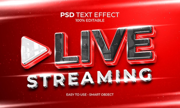 PSD live-streaming-texteffekt