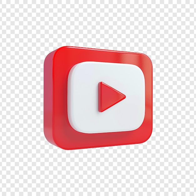 PSD le logo 3d carré de youtube