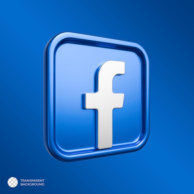 Le logo 3D de Facebook est en métal.