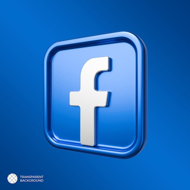 Le logo 3D de Facebook est en métal.