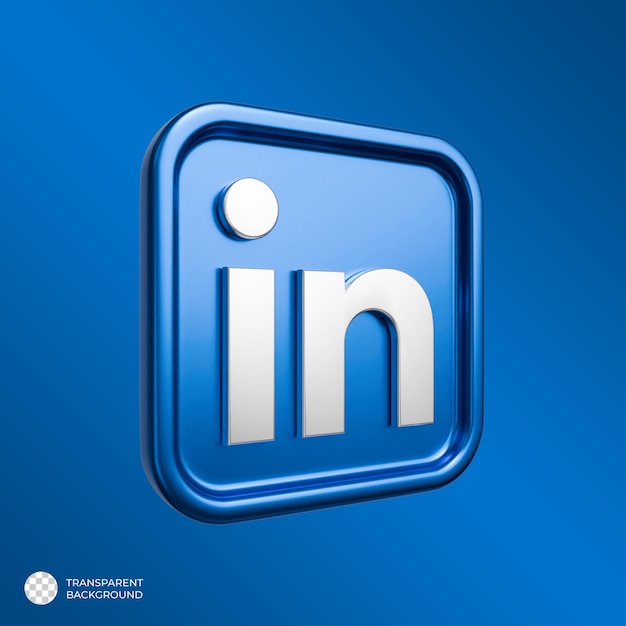 Le logo 3D de Linkedin est en métal.