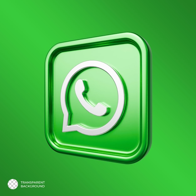 Le logo 3D de Whatsapp est métallique