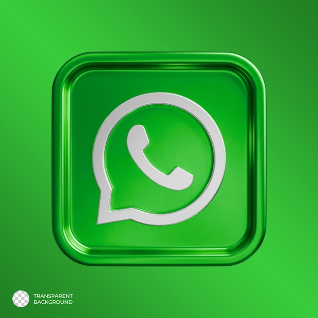 Le logo 3D de Whatsapp est métallique