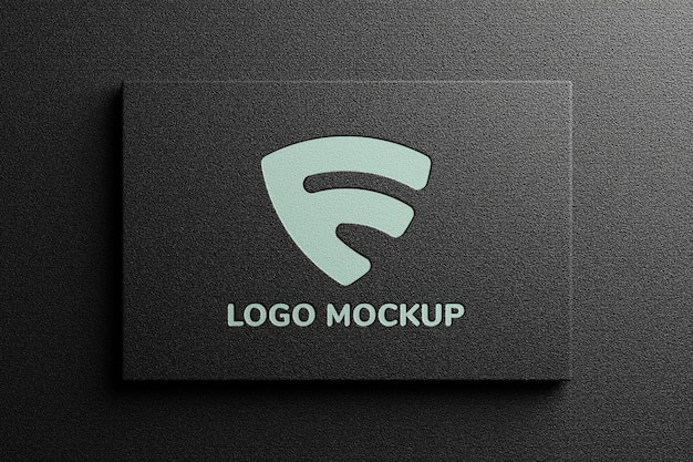 Logo mockup su biglietto da visita nero