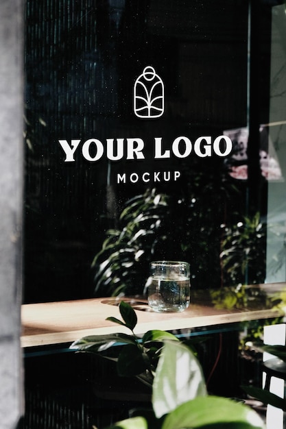 PSD logo no windows mockup