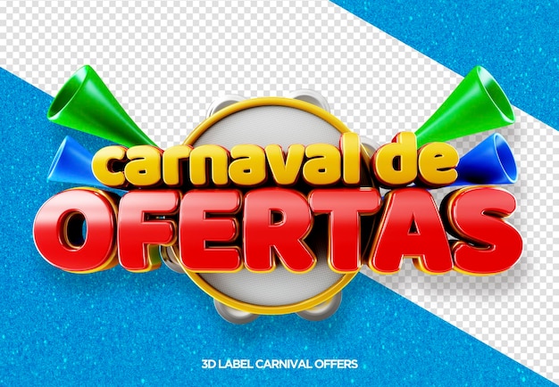 logotipo de carnaval 3d para campanhas brasileiras carnaval no brasil