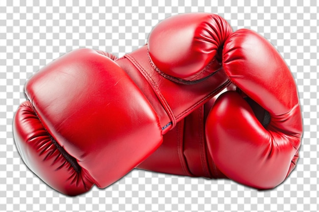 PSD luvas de boxe vermelhas png