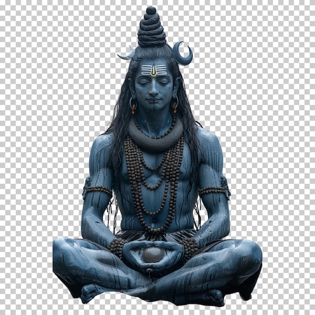 PSD maha shivratri deus shiva em fundo transparente isolado