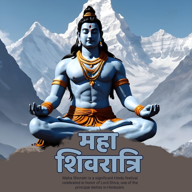 Maha Shivratri Lord Shiva soziale Medien Instagram Post Vorlage