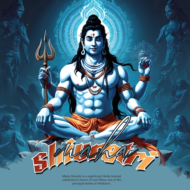 Maha Shivratri Lord Shiva soziale Medien Instagram Post Vorlage