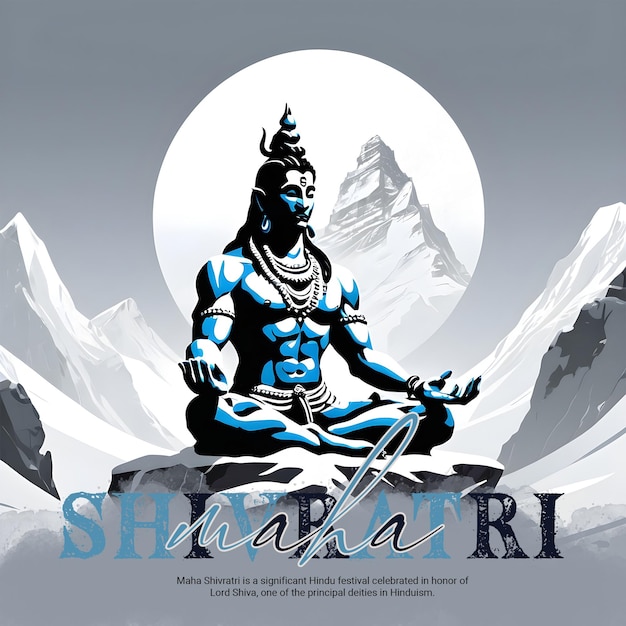 Maha Shivratri Lord Shiva soziale Medien Instagram Post Vorlage