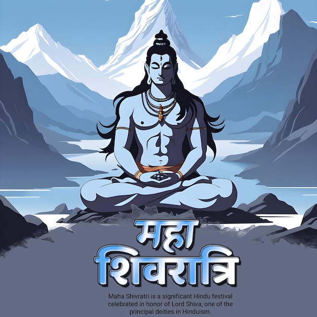 Maha Shivratri Lord Shiva soziale Medien Instagram Post Vorlage