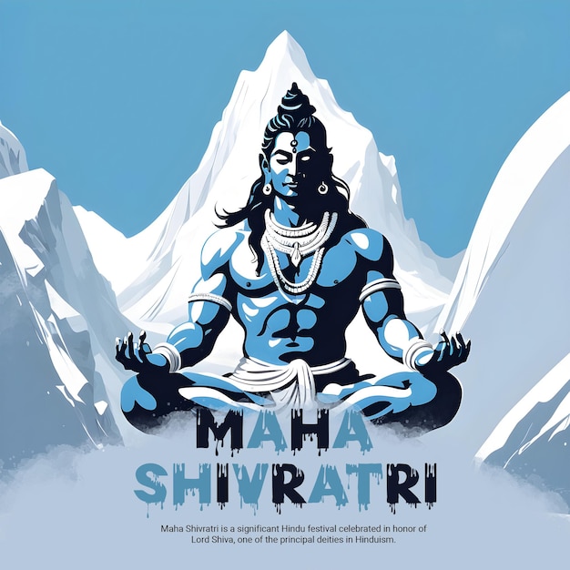 Maha Shivratri Lord Shiva soziale Medien Instagram Post Vorlage