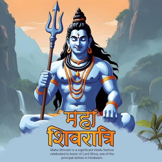 Maha Shivratri Lord Shiva soziale Medien Instagram Post Vorlage