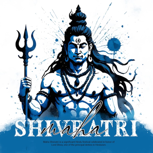 Maha Shivratri Lord Shiva soziale Medien Instagram Post Vorlage