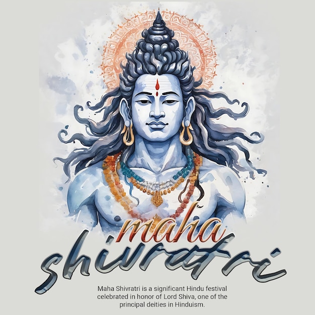 Maha Shivratri Lord Shiva soziale Medien Instagram Post Vorlage