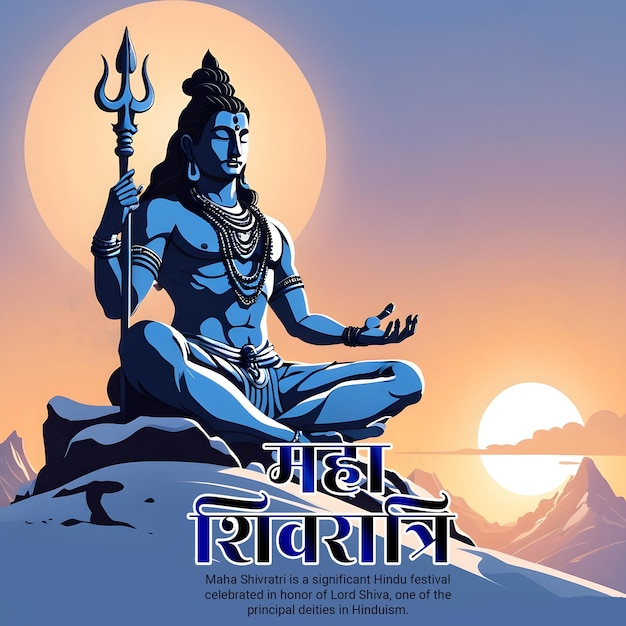 Maha Shivratri Lord Shiva soziale Medien Instagram Post Vorlage