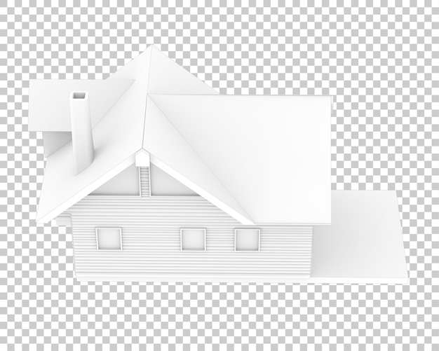 PSD maison isolée sur fond transparent illustration de rendu 3d